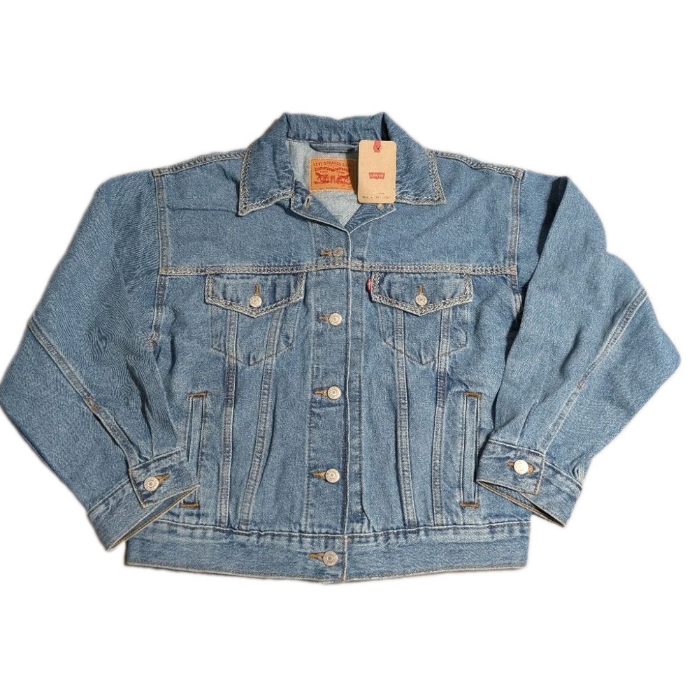 Levi's 90s Trucker Jacket Womens XS Blue Denim Jean Jacket A1743-0127 NWT